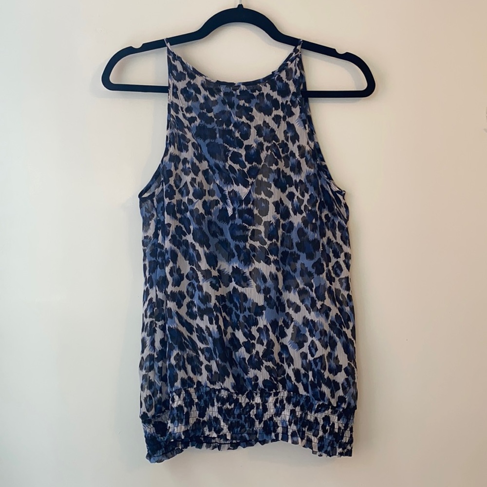 Leopard-Print Open-Back Halter